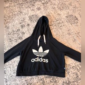 Adidas Cropped Hoodie Womens L